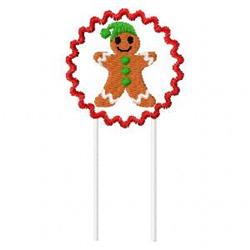 quick stitch christmas gingerbread man machine embroidery pattern - Gingerbread for Party Invitations
