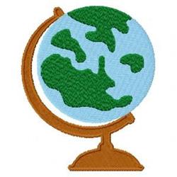 detailed globe machine embroidery pattern - Globe perfect for decorative pillow covers