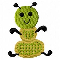 bug beginner-friendly machine embroidery - Green Bug perfect for patchwork quilt blocks