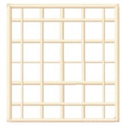 Grid frame design with soft neutral lines creating a geometric pattern, perfect for minimalist embroidery.