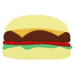 Hamburger - 4x4 hamburger detailed embroidery design for Childrens Aprons