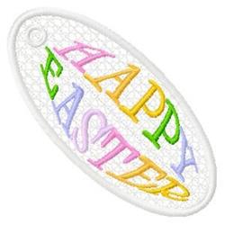 label detailed machine embroidery - Happy Easter Label for decorative pillow covers