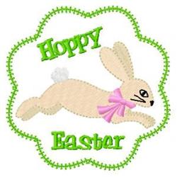 Happy Easter Rabbit - 4x4 bunny rabbit detailed embroidery design for Easter Basket Liners
