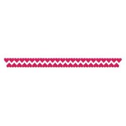 Charming hearts in a zigzag pattern, vivid pink color, perfect for Valentine's Day festive projects.