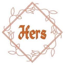 beginner-friendly tulip machine embroidery pattern - Hers Diamond for kitchen tea towels