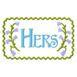 Hers Floral Rectangle - 4x4 rectangle beginner-friendly embroidery design for decorative pillow covers