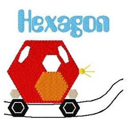 Hexagon - 4x4 hexagon detailed machine embroidery design perfect for cute baby onesies