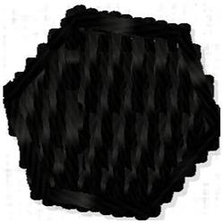 Hexagonal design in black with a textured finish, modern and sleek look, perfect for minimal decor.
