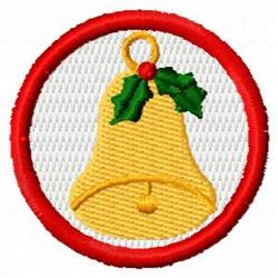 beginner-friendly christmas patch machine embroidery pattern - Jingle Bell Patch for holiday gift bags