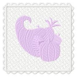 Lace Cornucopia Square - 4x4 square detailed embroidery design for decorative wall hangings