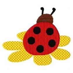 ladybug beginner-friendly machine embroidery - Ladybug for decorative pillow covers