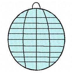 beginner-friendly lantern machine embroidery pattern - Lantern for reusable tote bags