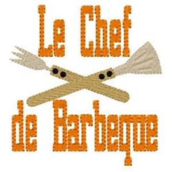 Le Chef - 4x4 chef detailed machine machine embroidery design perfect for Aprons