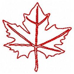 quick stitch tree machine embroidery pattern - Maple Leaf Outline for kitchen aprons