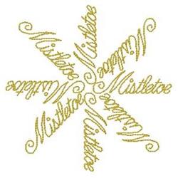 beginner-friendly christmas mistletoe machine embroidery pattern - Mistletoe for patchwork quilt blocks