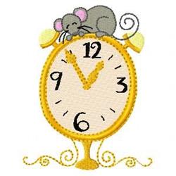 Mouse Up Clock - 4x4 clock detailed machine embroidery design for Pillow Cases