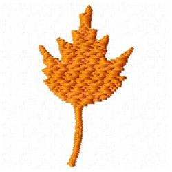 Orange Leaf - 4x4 tree quick stitch machine embroidery design for Gift Wrapping