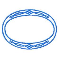 Elegant blue oval decorative border featuring intricate detailing, perfect for minimalist designs.