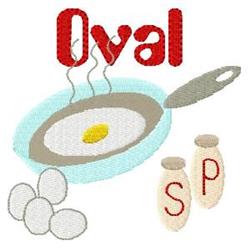 detailed oval machine digital embroidery pattern - Oval perfect for kitchen aprons