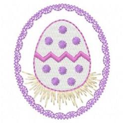 Polka Dots Decorated Easter Egg - 4x4 Easter eggs beginner-friendly embroidery design for Easter Basket Liners