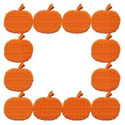Pumpkin Square - 5x7 pumpkin detailed embroidery design for decorative pillow covers