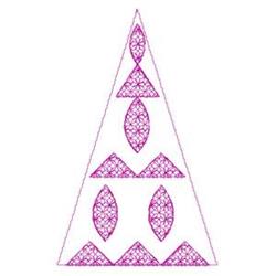 block beginner-friendly machine embroidery - Pyramid Shape Block for festive table runners