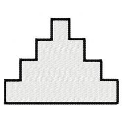 Pyramid Steps - 4x4 step beginner-friendly embroidery design for reusable tote bags