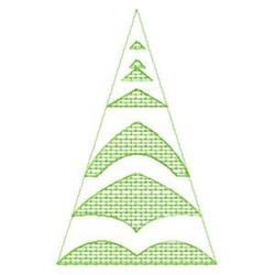 Pyramid Triangle - 6x10 triangle beginner-friendly embroidery design for patchwork quilt blocks