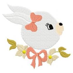 bunny rabbit detailed machine embroidery - Rabbit Head for patchwork quilt blocks