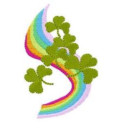 shamrock detailed machine embroidery - Rainbow Shamrocks perfect for reusable tote bags