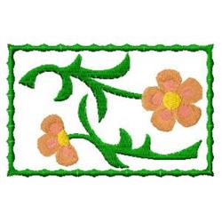 leaf beginner-friendly machine embroidery - Rectangle Frame With Flowers for Wall Decor