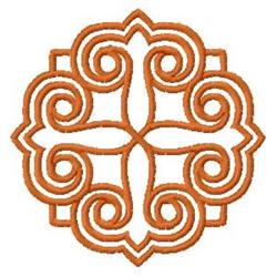 Scrollwork Embellishment - 4x4 embellishment detailed embroidery design for decorative pillow covers
