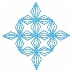 Snowflake - 4x4 snowflake redwork machine embroidery design for festive table runners