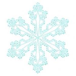 Snowflake - 4x4 snowflake beginner-friendly embroidery design for patchwork quilt blocks