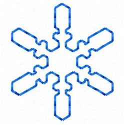 Snowflake - 4x4 snowflake quick stitch embroidery design for patchwork quilt blocks