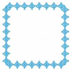 Spiked Square - 4x4 square quick stitch machine embroidery design for Table Linens