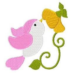 Spring Bird - 4x4 bird detailed machine embroidery design perfect for Baby Blankets