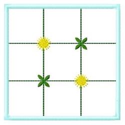 leaf beginner-friendly machine embroidery - Spring Summer Square for reusable tote bags