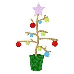 beginner-friendly christmas tree machine embroidery pattern - Stick Tree for Table Linens