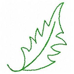 quick stitch leaf redwork machine embroidery pattern - Stipple Leaf for kitchen aprons