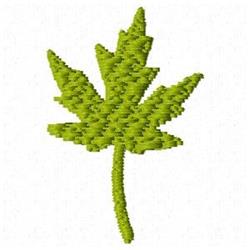Stylized leaf with detailed vein patterns, rich green color, set against a plain background, perfect for fall décor.