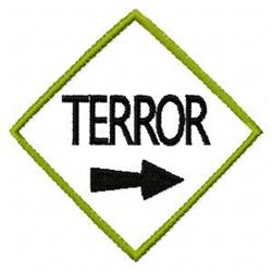 quick stitch halloween terror machine embroidery pattern - Terror for Decorative Towels