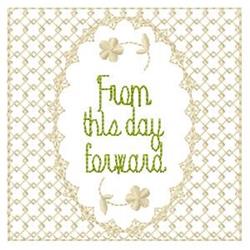 beginner-friendly forward machine embroidery pattern - This Day Forward for Keepsake Items
