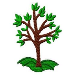 Realistic tree with a tall brown trunk, vibrant green leaves, and lush grass base. Ideal for nature lovers.