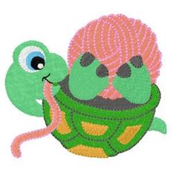 yarn detailed machine embroidery - Turtle & Yarn perfect for Kids Apparel