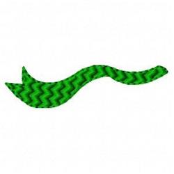 Playful wavy green element featuring a zigzag pattern, perfect for children's designs, adds charm.