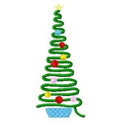 beginner-friendly christmas tree machine embroidery pattern - Wavy Tree for kitchen aprons