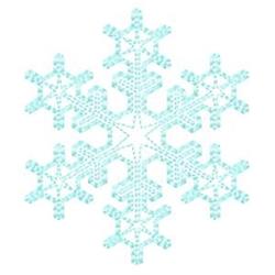 snowflake beginner-friendly machine embroidery - Winter Flake for reusable tote bags