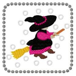 Witch Block - 5x7 witch detailed machine embroidery design perfect for kitchen aprons