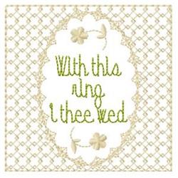 ring beginner-friendly machine embroidery - With This Ring for Anniversary Decor